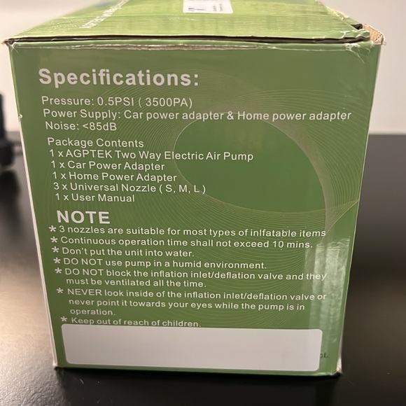 AGPTEK Two Way Electric Air Pump - Picture 9 of 10